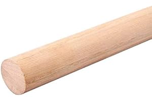 TANGDIAABBCC 5 x Beech Dowel Smooth Wood Rod Pegs - 300mm Length, 18mm Diameter