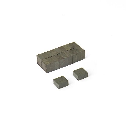 Isotropic Y30 Ferrite Magnet for Arts, Craft, Science and DIY - 10mm x 10mm x 5mm thick - 0.08kg Pull - Pack of 20