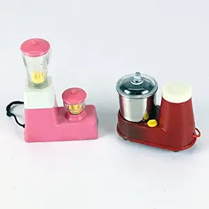 Miniature Mixer and Miniature Grinder Set, Miniature Kitchen Set, Mini Kitchen Set for Kids, Choppu Jaman, Stainless Steel Kitchen Set for Girls, Miniature Cooking Set