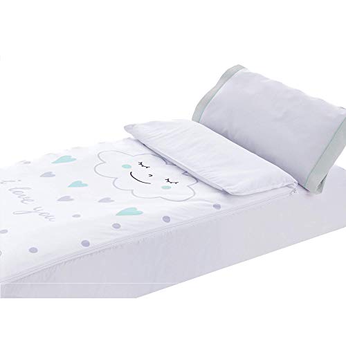 Preisvergleich Produktbild Pekebaby Babyschlafsack, abnehmbarer Bezug, 70 x 140 cm, Mintgrün