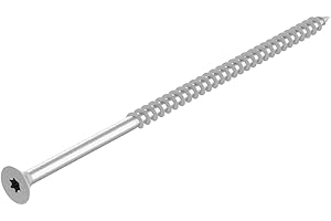 Tornillo SECCARO para aglomerado 6 x 140 mm, acero galvanizado, tornillo para madera con rosca parcial, TX/hexalobular, 50 piezas