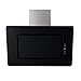 Produktbild Modern und Qualitativ Kopffreie Dunstabzugshaube / Schräg Haube / Diagonal Wandhaube VLANO FREYA 900 BLACK / 90 cm / schwarz Glas Design / Touch Control / ECO LED / 50 dB / Extra leiser Motor / INKL Rückschlagventil / INKL Abluftrohr (ca 2m )