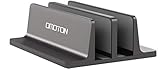 OMOTON Support Ordinateur Portable Vertical, Support Ajustable pour Macbook/Notebook/Surface Pro et iPad, Support en Alliage d'Aluminium Noir