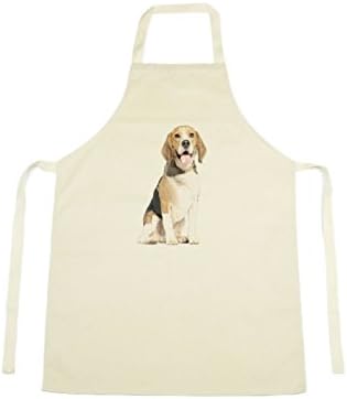 Jack Fairweather - Beagle Watercolour Design Printed On Natural Cotton Apron Puppy Dog Pet 1152