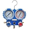 M&M HARIS Value Dual Manifold Gauge VMG-2-R410A-B-02 Designed for Refrigeration Systems and air Conditioning (Refrigerants Scale R410A / R407C / R134a / R22)
