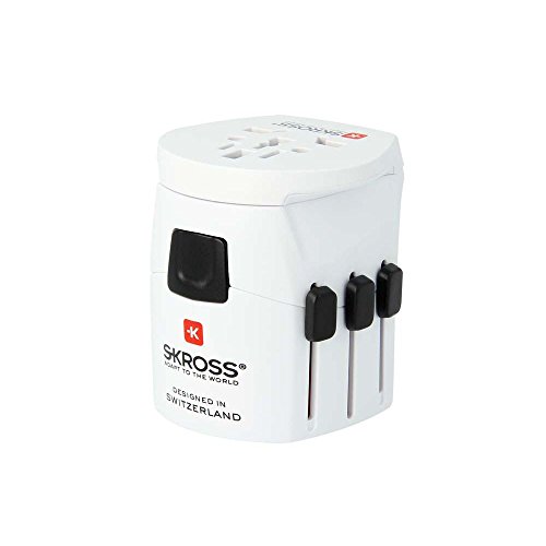 SKROSS PRO Light – World: 3-Pol-Reiseadapter mit patentiertem Länderschiebersystem für Reisen von und in über 200 Länder (USA, UK, Australien, China, …) - 5