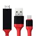 Produktbild Hemobllo USB 3.1 Typ C zu HDMI Kabel Bildschirm für Mobiltelefon Display HDMI TV Leitung (Rot)