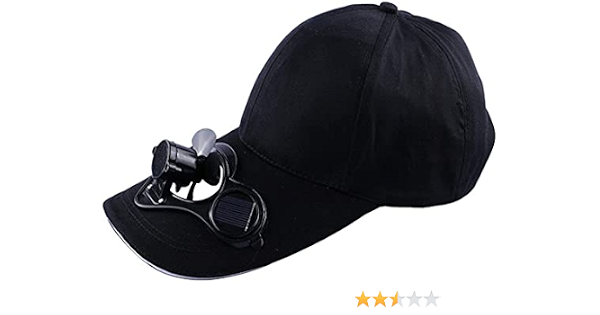 Cappello da baseball con ventola ad energia solare, cappellino per ventola  con pannello solare ecologico, cappellino da baseball parasole per vento,  cappello da sole creativo portatile (Black) : Amazon.it: Casa e cucina