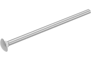 SECCARO Vite a testa tonda piatta M6 x 120 mm, in acciaio inox V2A VA A2, DIN 603/ISO 8677, filettatura completa, 20 pezzi