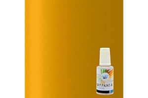 CARSKY stylo retouche peinture carrosserie compatible avec Peugeot Jaune Faro Nacre KLT (flacon pinceau 20ml) + vernis brillant (flacon pinceau 20ml)