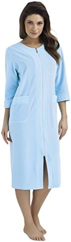 DOROTA Women's 3/4 Sleeve Bathrobe -  Blue - X-Large