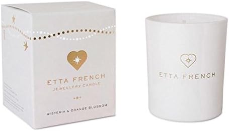 Luxury Jewellery Candle - Wisteria &amp; Orange Blossom fragrance by Etta French (contains a real jewellery surprise)