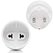 Produktbild RUHRBASIS Reiseadapter Adapter Stecker Reisestecker EU Deutschland (2-Pin) Passend für Fernreise Ziele Afrika | Burma | Ceylon | China | Hongkong | Sri Lanka | Türkei usw. - weiß