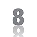 Produktbild Hausnummer Extra Nr. 8 aus Beton inkl. Montageset und Anleitung