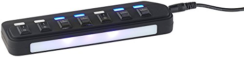 Xystec Aktiver USB-3.0-Hub mit 7 Ports, einzeln schaltbar, 2-A-Netzteil - 8