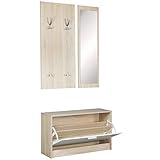 ABMESSUNGEN ✔ Gesamtbreite: 80 cm, Gesamttiefe: 27 cm // Spiegel BxH 26 x 90 // Spiegel inkl. Rahmen BxH: 30 x 100