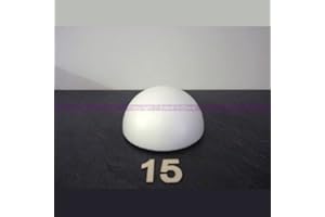 SOLEDI Lealoo Demi-Sphère de 15 cm de diamètre, Dôme Creux en polystyrène de 7.5 cm de Haut