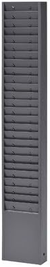 Edsal Sandusky 0824-1 Time Card Rack, Steel, 25 Pocket, 15.2 cm Height, 5.1 cm x 76.5 cm x12.7 cm, Grey (Pack of 5)