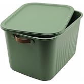 SUWORS 20LT Organizer Box with Lid &ndash; Durable Plastic Storage Box, Colorful Large Size Storage Box with Side Handle (40x30x25