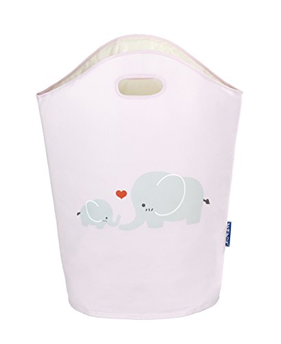 Wenko 62120100 Wäschesammler Kids Elli Wäschekorb Fassungsvermögen 24 L, Polyester, Rosa, 20 x 40 x 52 cm - 3