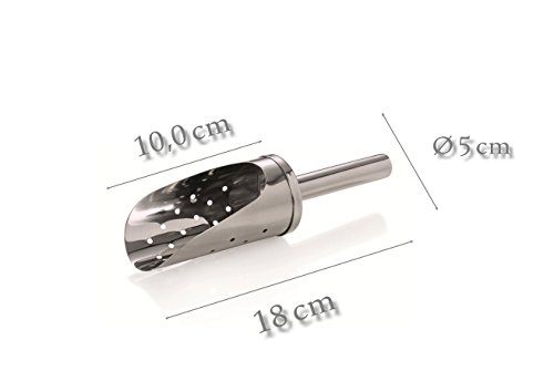 Kerafactum® – Eisschaufel gelocht Edelstahl Eis Schaufel für Eiswürfel Eiswürfeldosierer ice scoop - 2