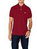 Cocodrilo bordado en el pecho Lacoste L1212 Camiseta Polo, Rojo (Bordeaux 476), XS (Talla del fabricante: 2) para Hombre
