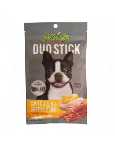 Jerhigh Duo Stick Spinach with Cheese Stick 50 GM (Pack of 4)