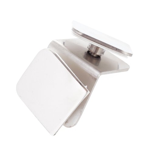 Glashalter, Edelstahl, quadratisch, 90 Grad Winkel, - 2