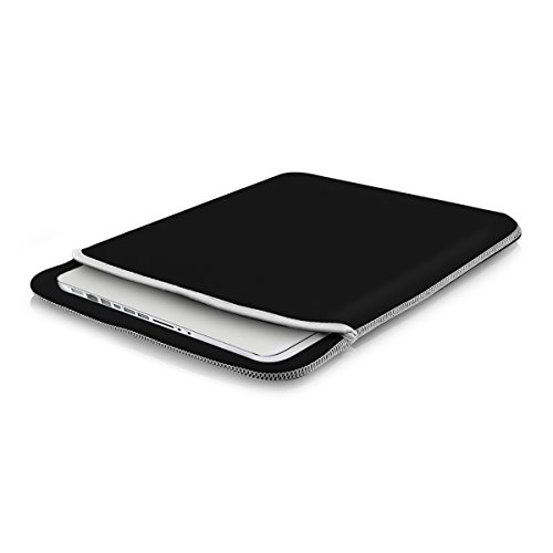 kwmobile Laptoptasche Neopren Sleeve für 12,5″ 13″ 13,3″ Laptop / Ultrabook – Notebook Tasche Schutzhülle Laptop Case Hülle in Schwarz – z.B. geeignet für Apple, Samsung, Lenovo, Asus - 4