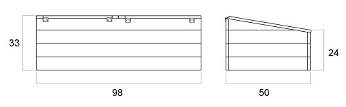 Frühbeet Irene – Abmessungen: 98 x 50 x 33 cm (L x B x H) - 2