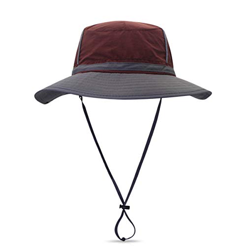 DORRISO Chapeau Soleil Unisexe Pliable Anti UV Outdoor Bucket Hat Étanche Multifonction Chapeau de Voyage Casquette Polyester