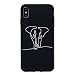 Produktbild Everainy iPhone XS MAX Hülle Silikon Bumper Gummi Kreativ Neu Cover Hüllen für iPhone XS MAX Handyhülle Einfach Stoßfest TPU Stoßstange Schwarz Schutzhülle (Elefant)