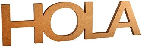 La Lluna La Lluna1401005 Hola Decorative MDF Word