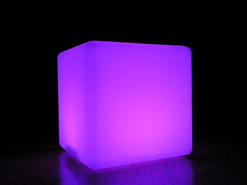 7even® LED Design Cube / LED Leuchtwürfel / Hocker, Sitzwürfel, Tisch, Akku oder Netzbetrieb, Fernbedienung - 3