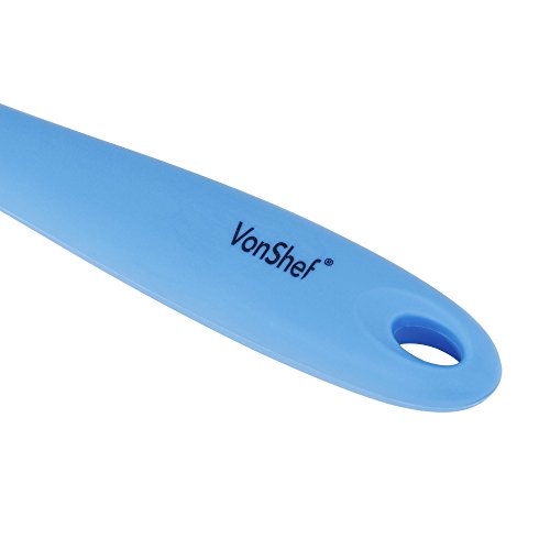 VonShef 5-teiliges Mehrfarbiges Hitzebeständiges Silikon Küchen Kochutensilien-Set mit Kelle, Pfannenwender, Löffel, Spaghettiservierer & Schaumlöffel - 4