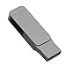 Price comparison product image Olprkgdg Flash Memory Stick Swivel USB 3.0 in Silver, Memory Stick USB Stick 2in1 Richwell Apply to Computers and iOS Equipment (Capacity : 128GB, Color : Gray)