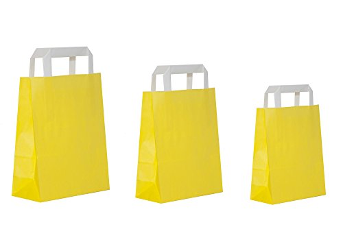 50 Papiertragetaschen in Braun | Papiertaschen Henkeltaschen Tragetaschen Tüten Papiertüten recycelbar (46 x 17 x 47 cm) - 7