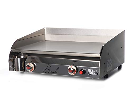 Plancha Tonio - Plancha Baila 6 à 12 personnes - Gaz Butane Propane - Plaque De Cuisson Inox - Caisson Inox - Allumage Piezzo Electronique - Système De Sécurité Thermocouple - Fabrication 100% France