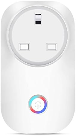 Smart Plug Outlet Timmer Switch Energy Monitoring Compatible with Alexa Google Home Echo No Hub Required Remote Control your Devices by Smartphone Voice UK Plug (1 Pack)