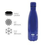 30 HORAS CALIENTE - 20 HORAS FRÍO: Lleve agua helada o café recién hecho a donde quiera que vaya. Con el aislamiento de vacío de triple pared avanzado, su bebida favorita se puede mantener fría hasta 30 horas o caliente durante 20 horas sin importar la temperatura exterior.