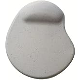 usin Oval Bilek Destekli Kum Desen Tip Kaymaz Taban Optik Bilgisayar Notebook Mouse Pad Maus Pad 17,5x21,5cm (Gri)