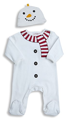 BABYTOWN Unisex Baby Novelty Sleepsuit And Hat 2 Piece Set Snowman Premature