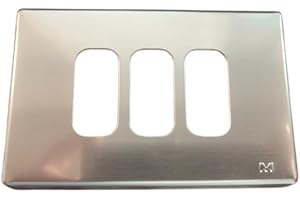 BTICINO Placca in alluminio color bronzo 3 posti/fori Legrand Molveno GL2000