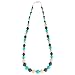 Kitdine Chewable BPA Free Silicone Baby Teething Nursing Necklace BPA Free for Mom and Baby (Turquoise+Gray+Navajo White)