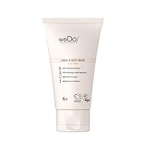 Wedo/Professional Light & Soft Mask 75ml- Natural Hair Mask for Fine Hair, Anti Frizz, Vegan, Silicone Free Cruelty Free & Eco Friendly