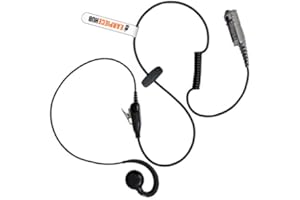 EARPIECE HUB Motorola DP2000 DP2400 DP2600 multi-pin C-Shape Inline Swivel Style Earpiece Police Security Headset PTT Microphone For 2 Way Radio.