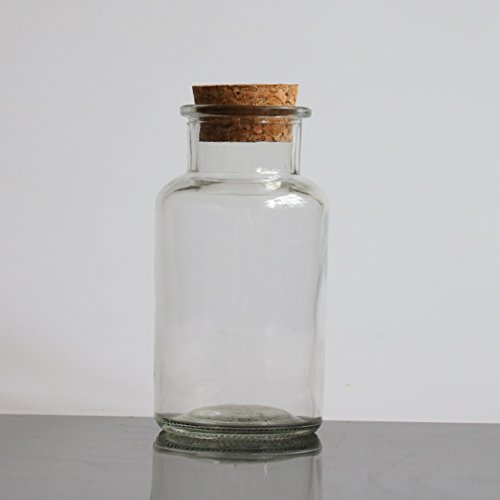 10 oder 20 Stück 250 ml Glasbehälter Glasflasche mit Korken Verschluss rund 0,25 liter l leerer Glasbehälter Vorratsdosen Vorratsgläser, Gewürzgläser Glasflaschen Flaschen Gewürzdosen Bonbongläser Einmachglas Korkgläser Korkflaschen Korkdosen Eingemachtes mit Kork-Verschluss von slkfactory. - 2