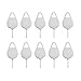 Produktbild ChaRLes 10Pcs Sim Karte Tablett Entfernung Entferner Auswurf Pin Nadel Schlüsselwerkzeug Für Iphone X 8 7 6 S 6 Plus 5 5 S Se 5C