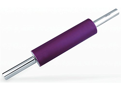 Life Style - Teigroller von Silikon Antihaft und Edelstahl - 40 cm - Rollen Sie Ihren Teig überall Gleich Dick - Violett