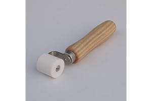 HKBST 28mm High Temperature Resistant Silicon Gel Seam Hand Pressure Roller White Teflon(PTFE）Weld Tool for Hot Air Heating